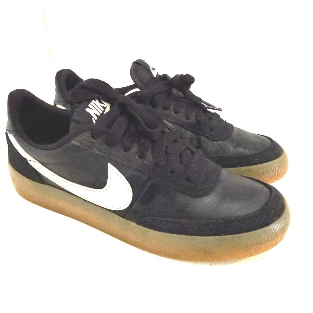 Nike Killshot 2 Womens 5.5 Black Leather Gum Sole Tennis Shoes Retro Low Sneaker